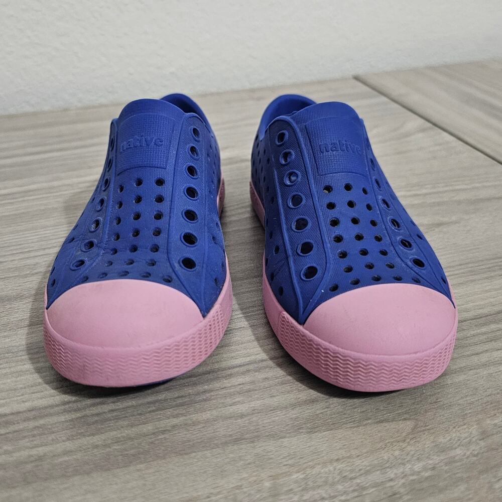 Native Shoes Jefferson Classic Slip On Adventure Blue Chillberry Pink Kids C11